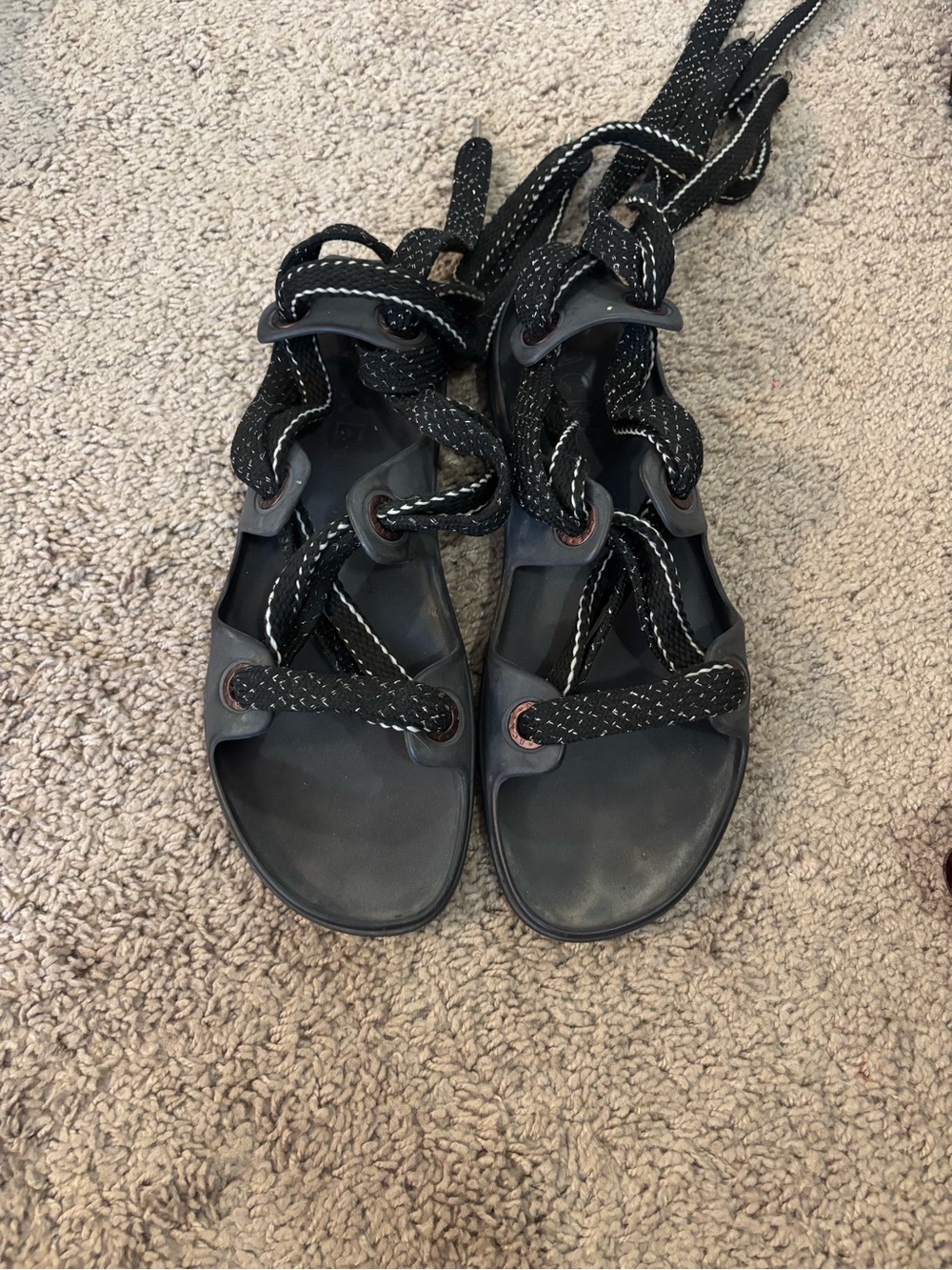 ACNE Studios Navy Lace-up Gladiator Sandals Size 10